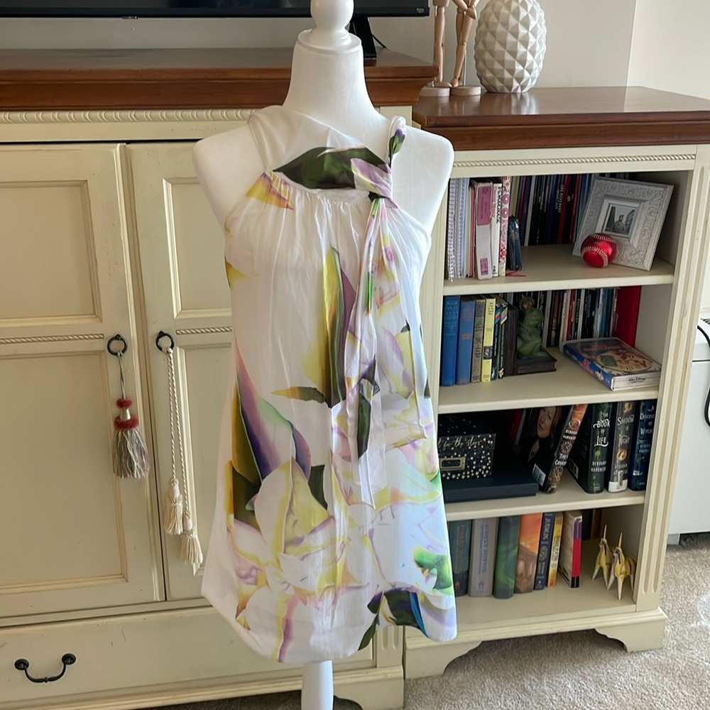 Lisa Oh Asymmetrical cotton floral dress